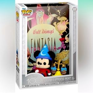 Disney 100 Funko Pop! Movie Poster: Sorcerer's Apprentice Mickey with Broom